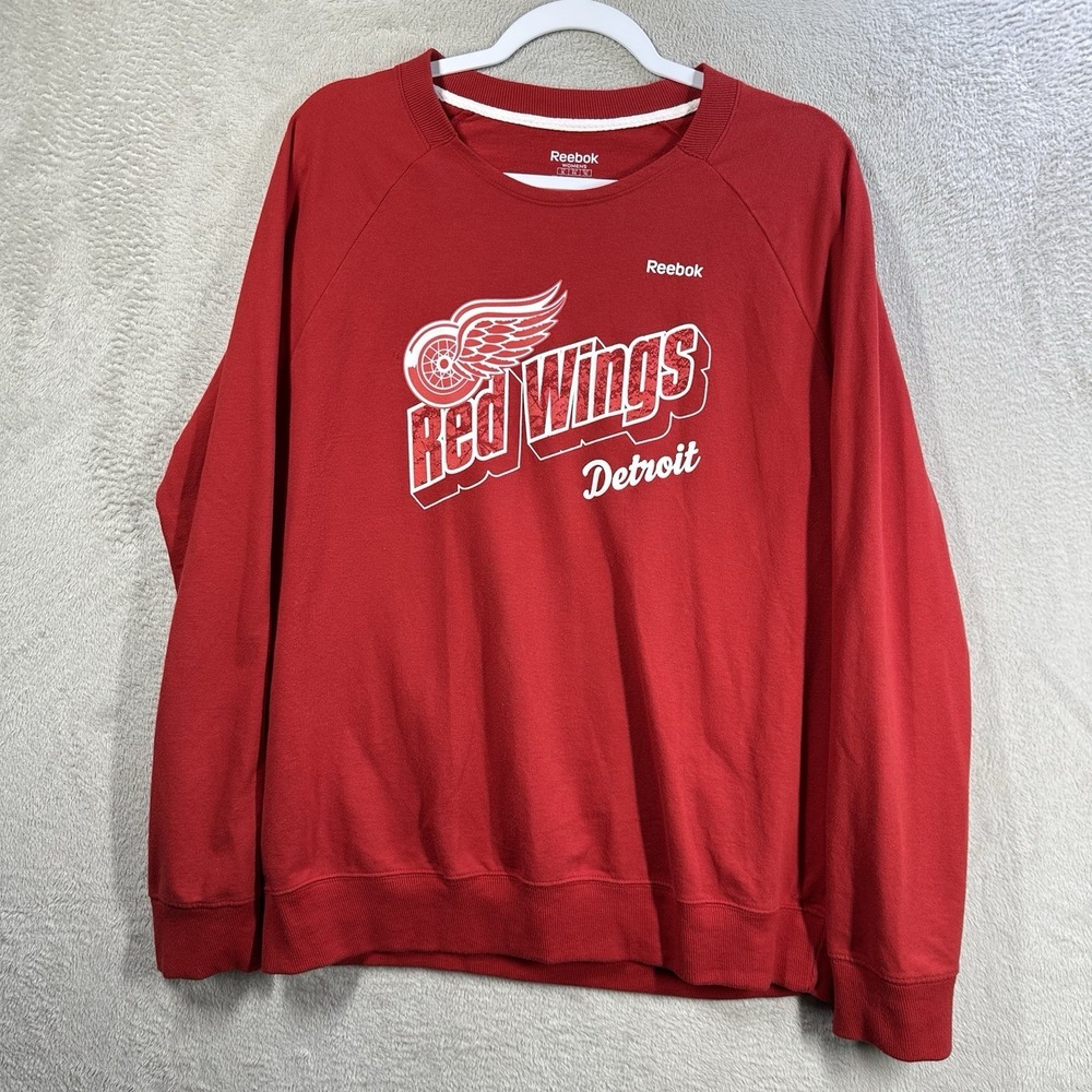 Reebok Detroit Red Wings Women's Sz XL Long Sleeve T-Shirt‎ Red
